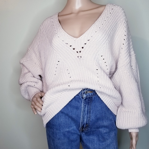 Free People Slouchy Pull Over Sweater Size Small - Picture 5 of 8